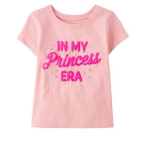 Girls Pink 'In My Princess Era' Graphic Tee trendy short sleeve top Size 4T